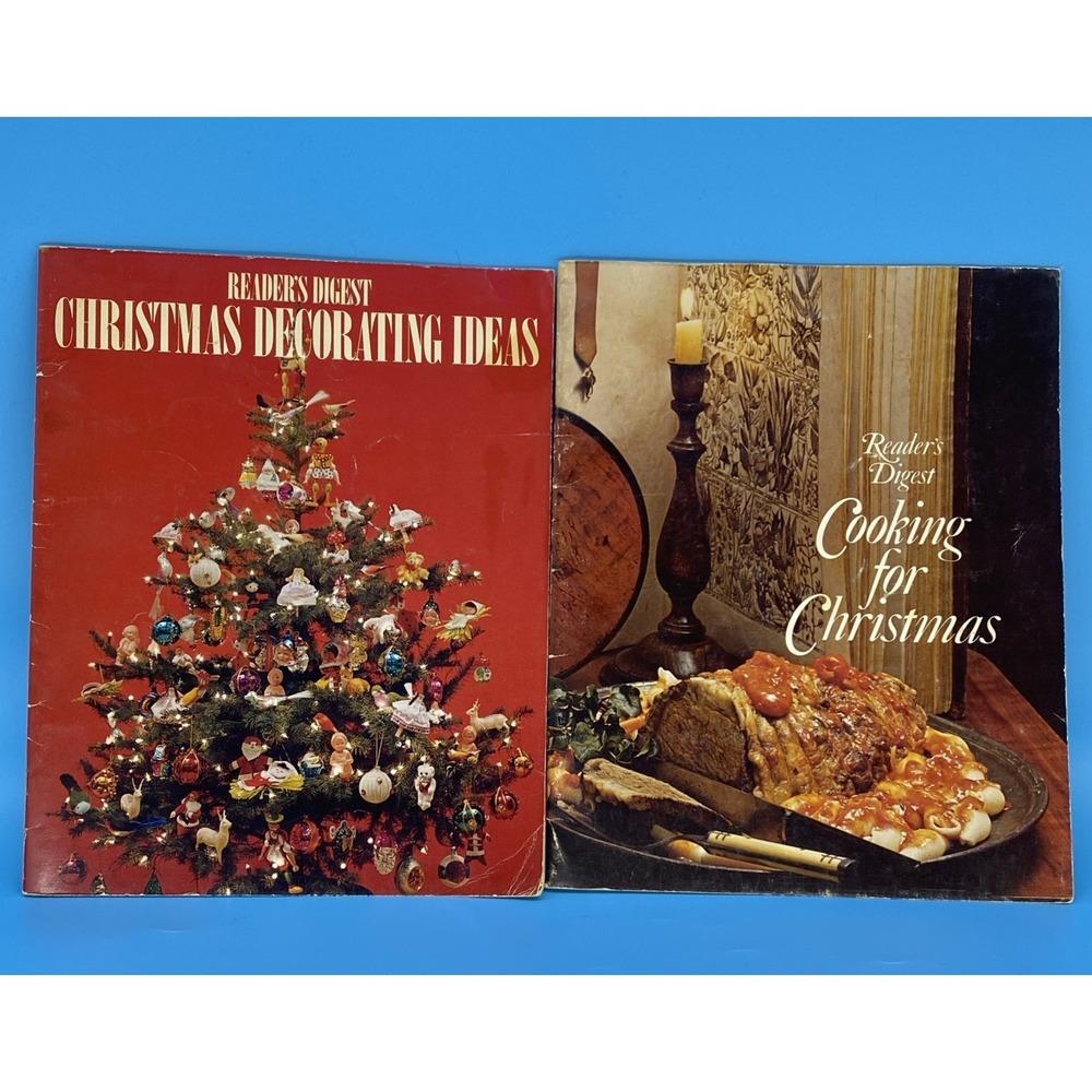 Lot of 2 Vintage Reader's Digest Christmas Magazines- 1 Cooking/ 1 Decorating‎